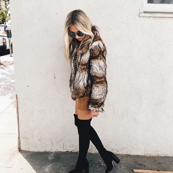 LF Faux Fur Coat - Picture 1 of 4